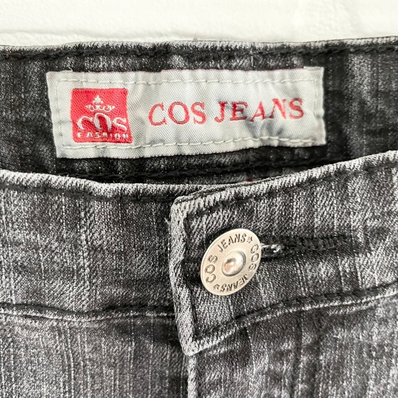 Vintage Y2K COS Jeans Black Embroidered Sparkly Fairy Whimsigoth Denim Cotton 34 - Picture 3 of 15